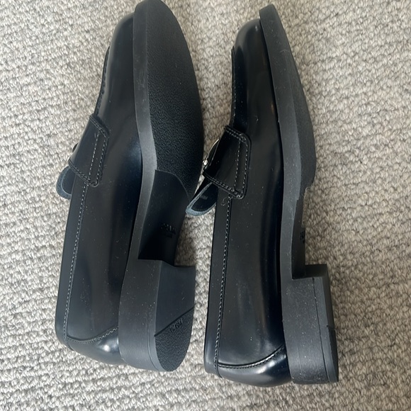 NWOT Prada Black Brushed Leather Loafers- comes with box,  dust covers- - Picture 9 of 14